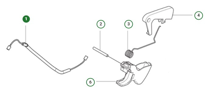 Cavo acceleratore destro, 39 cc