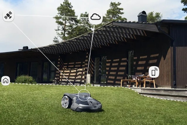 Husqvarna Automower® 310E Nera con Plug-in EPOS®